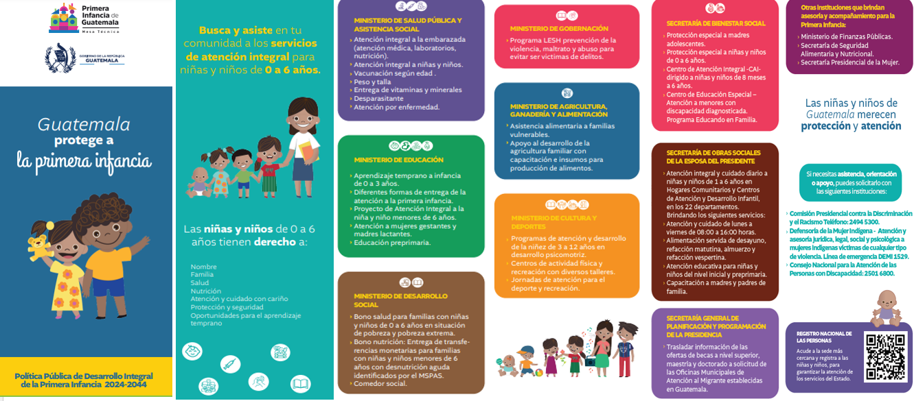 Trifoliar sobre plan de atención a la primera infancia migrante retornada. (Foto: Mesa Primera Infancia)