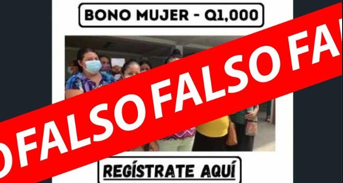 El Mides señala informó que no tiene ningun programa llamado bono mujer.