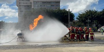 Este 3 y 4 de febrero se efectúa macrosimulacro interinstitucional en la Plaza de la Constitución. / Foto: Conred.