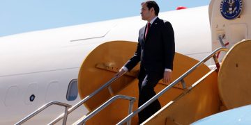 El secretario de Estdo de Estados Unidos, Marco Rubio arriba a Guatemala para una visita oficial de trabajo.