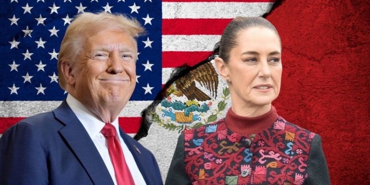 El presidente de EE. UU., Donald Trump, y su par de México, Claudia Sheinbaum sostuvieron una conversación telefónica tras lo cual el primero frenó los aranceles a productos mexicanos.
