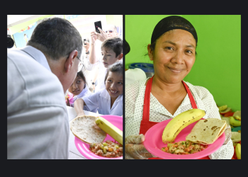 Así fue la alimentación escolar servida durante la inauguración de ciclo escolar 2025, en la que participó el presidente Arévalo