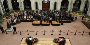 El presidente Arévalo y el secretario Rubio brindaron conferencia de prensa.