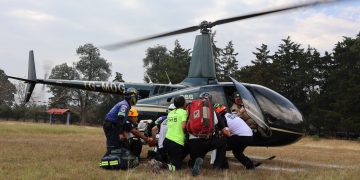 Realizan simulacro de evacuación aérea en el Hospital de Antigua Guatemala