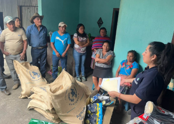 El programa del MAGA no solo se limita a la entrega de insumos, sino que también busca fortalecer los conocimientos de los caficultores. / Foto: MAGA