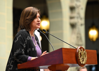 Vicepresidenta Karin Herrera. / Foto: Byron de la Cruz