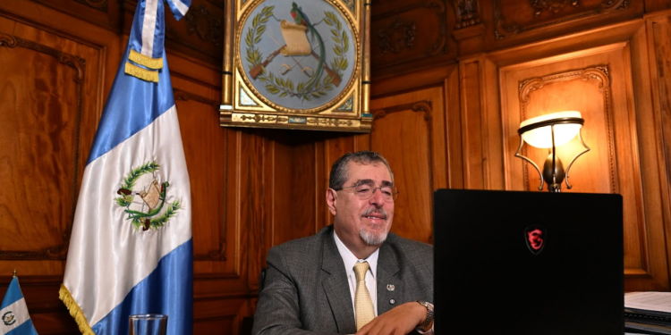 El Presidente Bernardo Arévalo . / Foto: Byron de la Cruz.