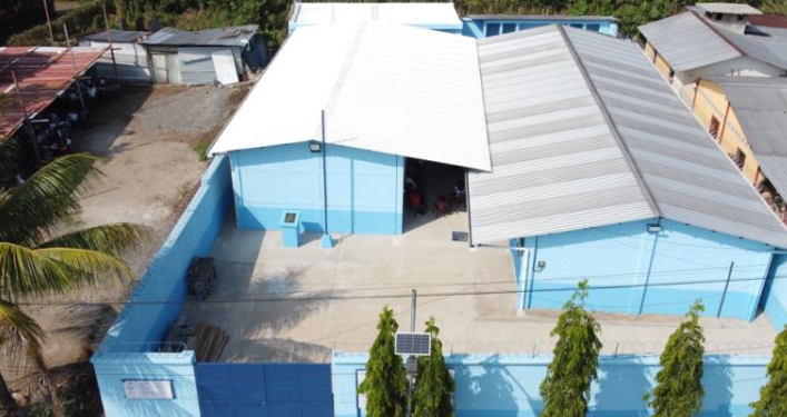 Remozamiento de escuela en caserío Primavera está a punto de terminar. /Foto: CIV.