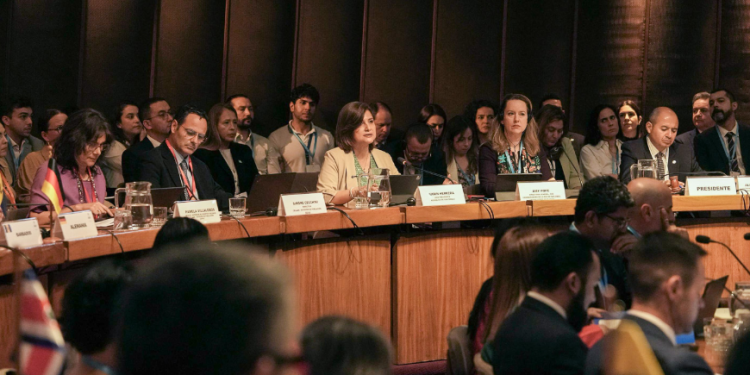 Vicepresidenta participa en la Reunión de Revisión Regional de la Implementación del Pacto Mundial para la Migración Segura, Ordenada y Regular. (Foto: OIM)