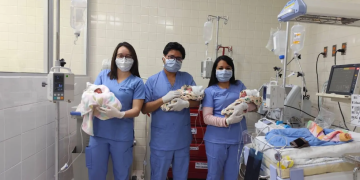 En el hospital de Uspantán nacieron trillizos. (Foto: MSPAS)