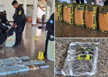 Las autoridades antinarcóticos contabilizaron 170 kilos de cocaína valorados en más de 18 millones de quetzales.