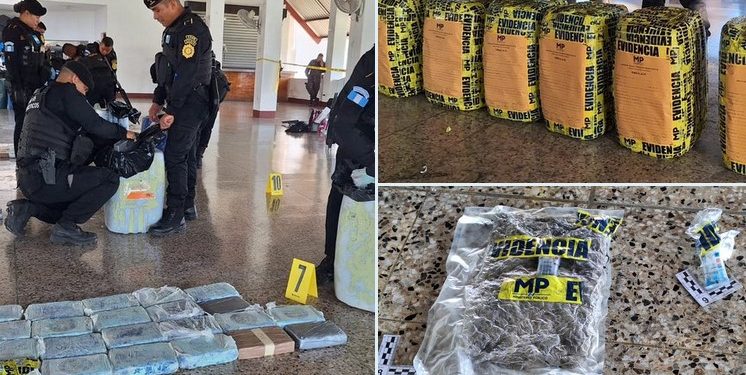 Las autoridades antinarcóticos contabilizaron 170 kilos de cocaína valorados en más de 18 millones de quetzales.