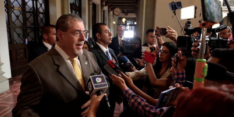 El presidente Bernardo Arévalo reitera sobre los esfuerzos del Gobierno en la lucha contra la corrupción./Foto: Noé Pérez