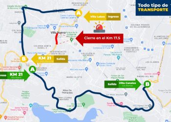 Estas son las rutas alternas que recomienda el CIV durante el cierre vial en el km 17.5 de la ruta al Pacífico.