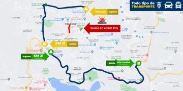 Estas son las rutas alternas que recomienda el CIV durante el cierre vial en el km 17.5 de la ruta al Pacífico.