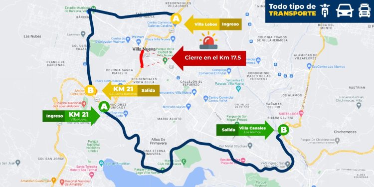 Estas son las rutas alternas que recomienda el CIV durante el cierre vial en el km 17.5 de la ruta al Pacífico.
