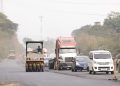 Reparación en km 44 de autopista Palín-Escuintla. / Foto: Gilber García.