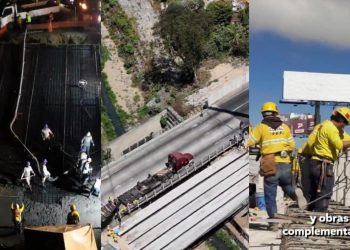 Avanzan trabajos de construcción del nuevo puente de Villa Nueva. / Foto: CIV.
