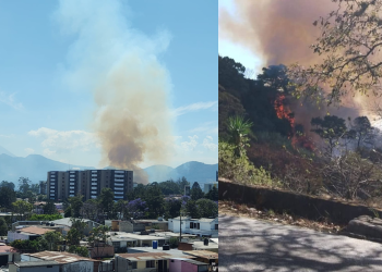 Conred atiende incendio en bajada de Las Charcas en zona 11