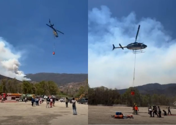 Incendio en Sacapulas, Quiché, se combate con helicópteros y por tierra