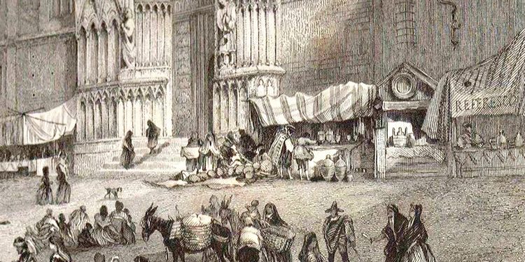 Imagen de Barcelona en la edad media muestra la desigualdad social de la época.