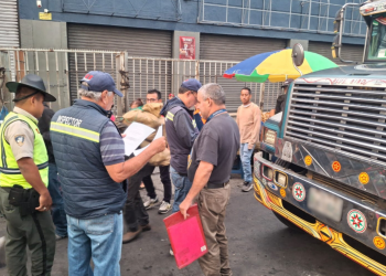 DGT y Provial supervisan transporte extraurbano en terminal de buses de zona 4. /Foto: DGT.