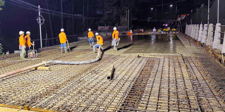 Se acerca la finalización de la obra del km 17.5 en Villa Nueva. /Foto: Covial.