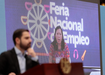 Ministra de Trabajo comparte los números de la Feria Nacional de Empleo. /Foto: Alex Jacinto.