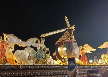 Jesús Nazareno de la Caída cuyas andas son alegóricas a la venida definitiva de Cristo. / Foto: Eventos Católicos.
