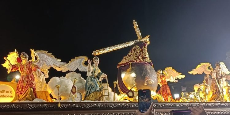 Jesús Nazareno de la Caída cuyas andas son alegóricas a la venida definitiva de Cristo. / Foto: Eventos Católicos.