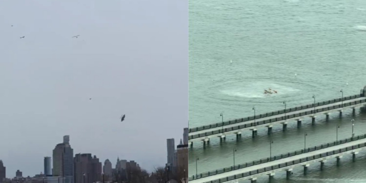 VIDEOS | Así se desplomó un helicóptero en Manhattan, Nueva York y deja varios muertos