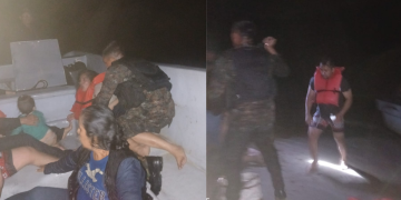 La Marina salvó a nueve personas luego de un naufragio en Izabal.
