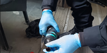 Descartan amenaza de bomba en bus de Mixco. / Foto: PNC.