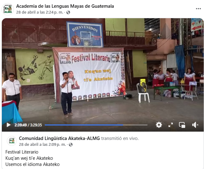 Festival literario en Akateko