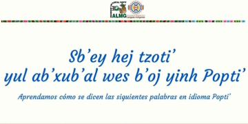 Comunidad lingüística "popti'" promueve el idioma en su página oficial./ Foto: ALMG.