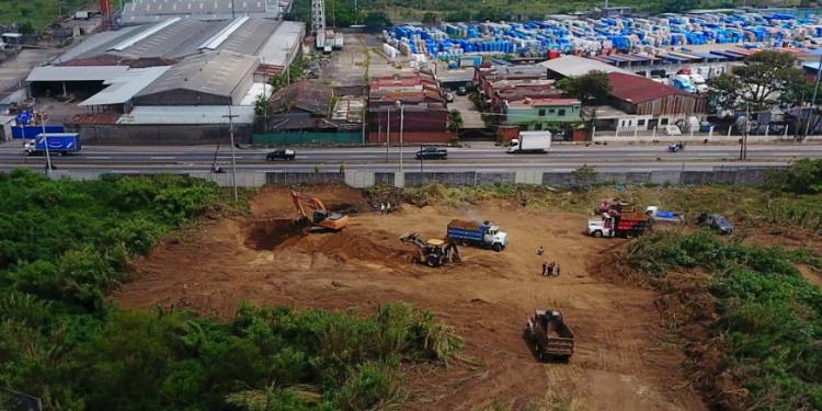 Caminos trabaja para evitar inundaciones en el km 36 CA-9 Sur./Foto: CIV.