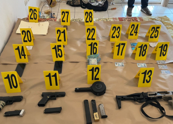 PNC ejecutó allanamiento en San José Pinula./Foto: PNC.