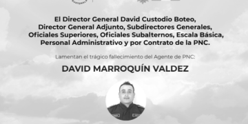 La víctima, identificada como David Marroquín Valdez, de 32 años, fue embestida por un vehículo. / Foto: PNC