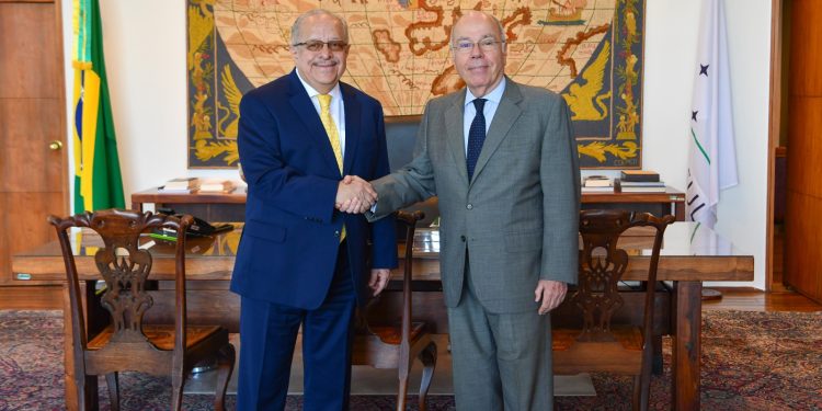 Cancilleres de Guatemala (izquierda) y Brasil (derecha). / Foto: Ministerio de Relaciones Exteriores de Brasil.