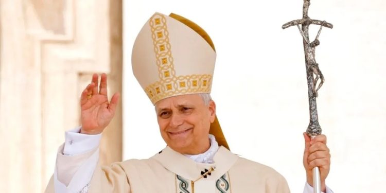 El papa León XIV, durante la misa de inicio de su pontificado en el Vaticano.