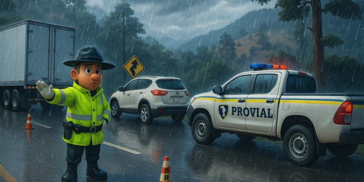 Provial insta a conducir con mayor cautela en la temporada de lluvia. / Foto: Provial.