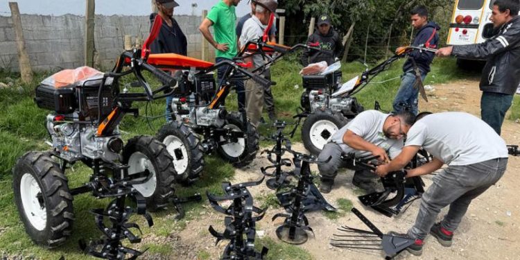 Productores de papa se benefician con herramientas e insumos. / Foto: MAGA.