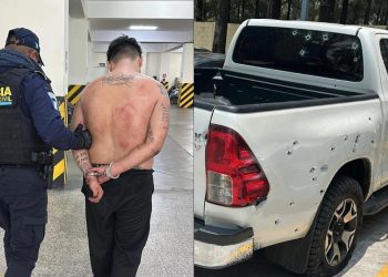En el procedimiento, los agentes lograron incautar una pistola que habría sido utilizada durante el ataque, así como un vehículo tipo pickup. / Foto: PNC