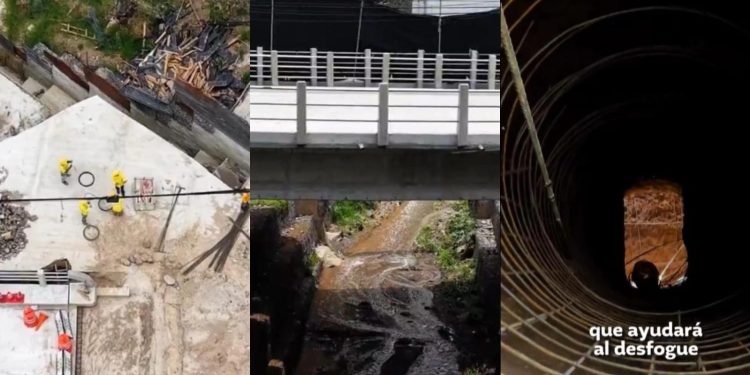 El paso por el km 17.5 de la ruta al Pacífico por el segundo puente estará listo en junio, según el CIV. / Foto: CIV.