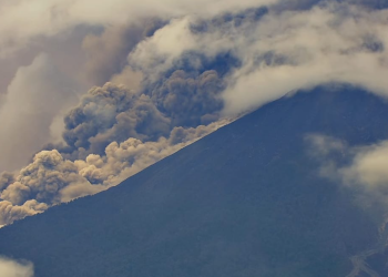 Insivumeh prevé 40 horas de actividad del volcán de Fuego./Foto: Sismología Nacional de Guatemala.