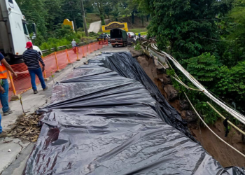 Caminos construirá un paso provisional en la ruta Cito Zarco, Retalhuleu./Foto: CIV