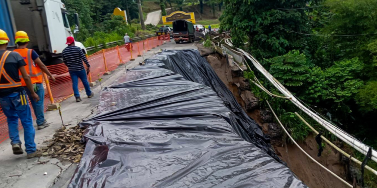 Caminos construirá un paso provisional en la ruta Cito Zarco, Retalhuleu./Foto: CIV