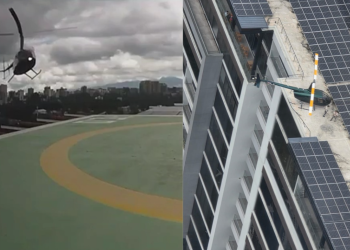 DGAC no reportó heridos en aterrizaje forzoso de helicóptero en zona 15./ Foto: Captura de Pantalla/X.