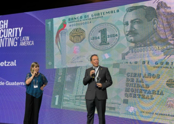Guatemala recibe reconocimiento internacional por Mejor Nuevo Billete Conmemorativo