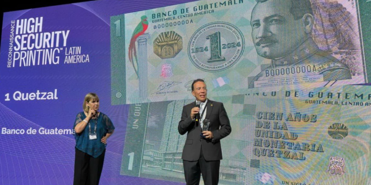 Guatemala recibe reconocimiento internacional por Mejor Nuevo Billete Conmemorativo